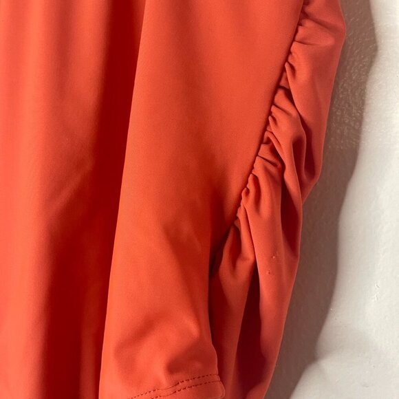 Cupshe Orange One-Piece Swimsuit with Ruched Design & Padded Cups, size M, NWT. - Picture 8 of 8